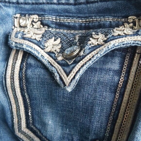 Vigoss The New York Slim Boot Bootcut jeans, white stitching, mid rise 5/6 - Picture 8 of 12